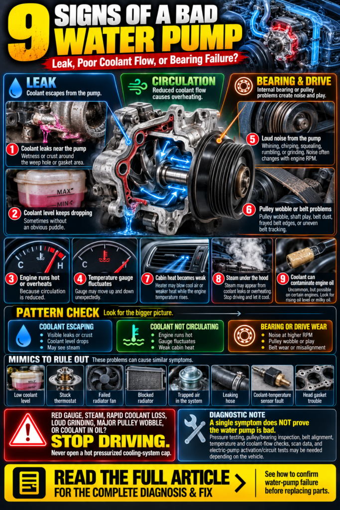 Bad Water Pump Symptoms