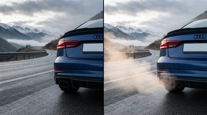 Normal Condensation Creates Temporary White Vapor