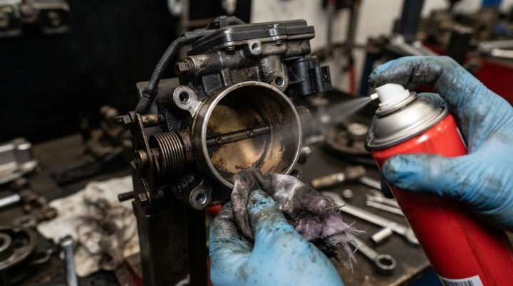 A Dirty Throttle Body or Idle-Control Problem