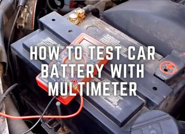 Test car battery with multimeter