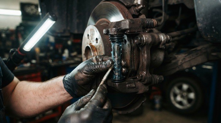 A Brake Caliper, Piston, or Slide Pin Is Sticking