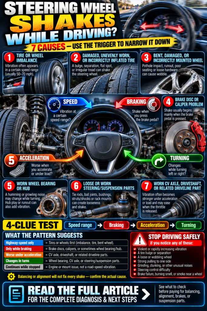 Steering Wheel Shakes While Driving