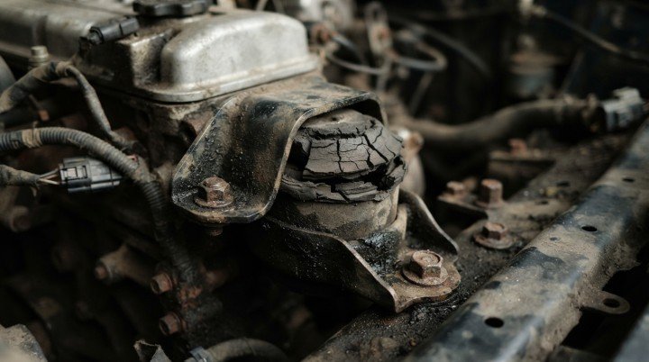 Worn Engine Mounts or Drivetrain Components